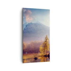 Bild auf Leinwand - Leinwandbild - In den Bergen und Tälern - 55x100 cm