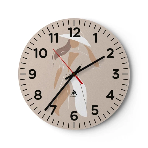 Wanduhr - Glasuhr - Mode macht Spaß - 30x30 cm