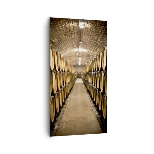 Bild auf Leinwand - Leinwandbild - In einem gemauerten Keller - 65x120 cm