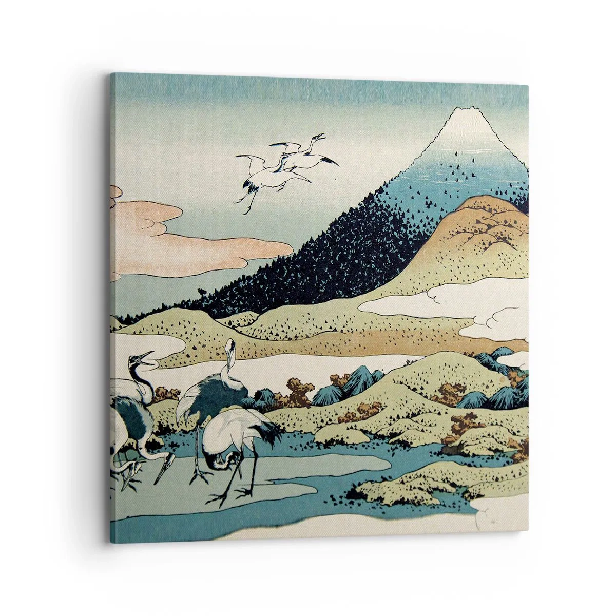 Bild auf Leinwand - Leinwandbild - Im japanischen Geist - 70x70 cm