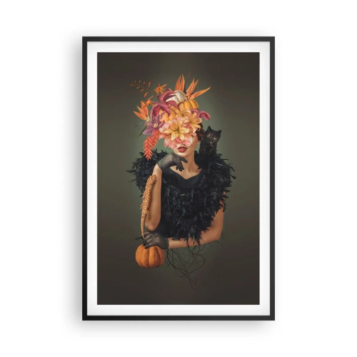 Poster in einem schwarzem Rahmen - Der Zauber einer Hexe - 61x91 cm