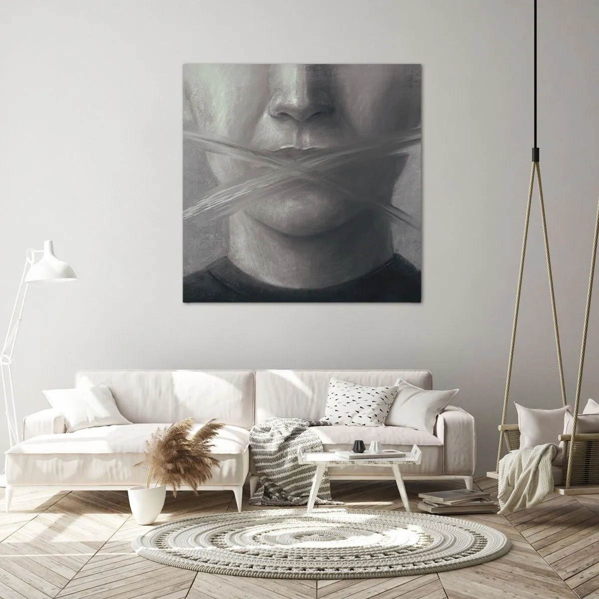 Bild auf Leinwand - Leinwandbild - Ohne ein Wort - 30x30 cm