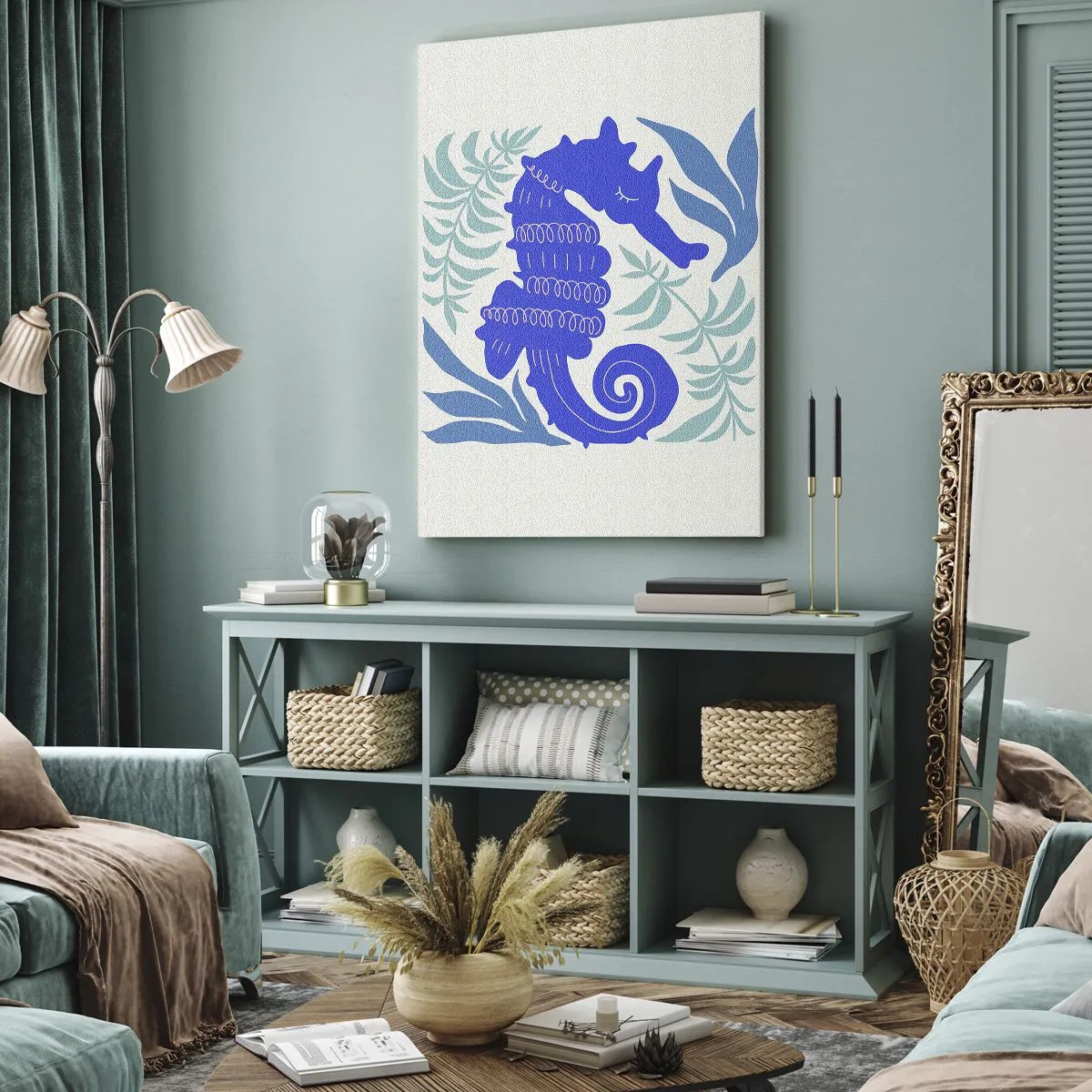 Bild auf Leinwand - Leinwandbild - Auf einer Unterwasserwiese - 70x100 cm