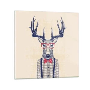 Glasbild - Bild auf glas - Eine lustige Extravaganz - 30x30 cm