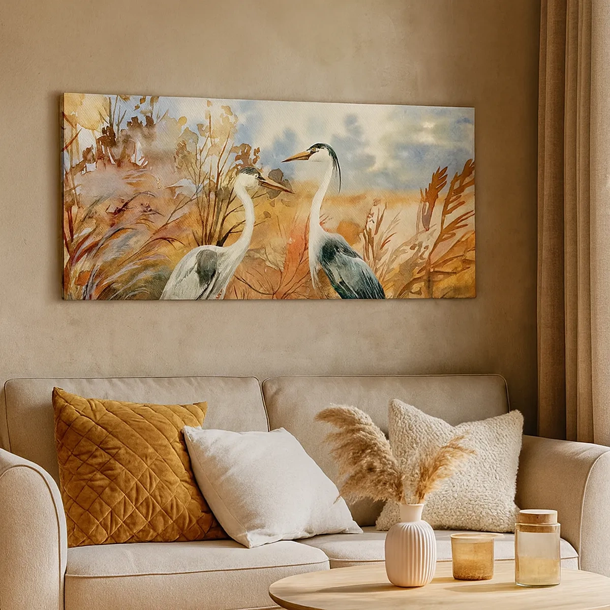 Bild auf Leinwand - Leinwandbild - Wohin im Herbst? - 30x30 cm