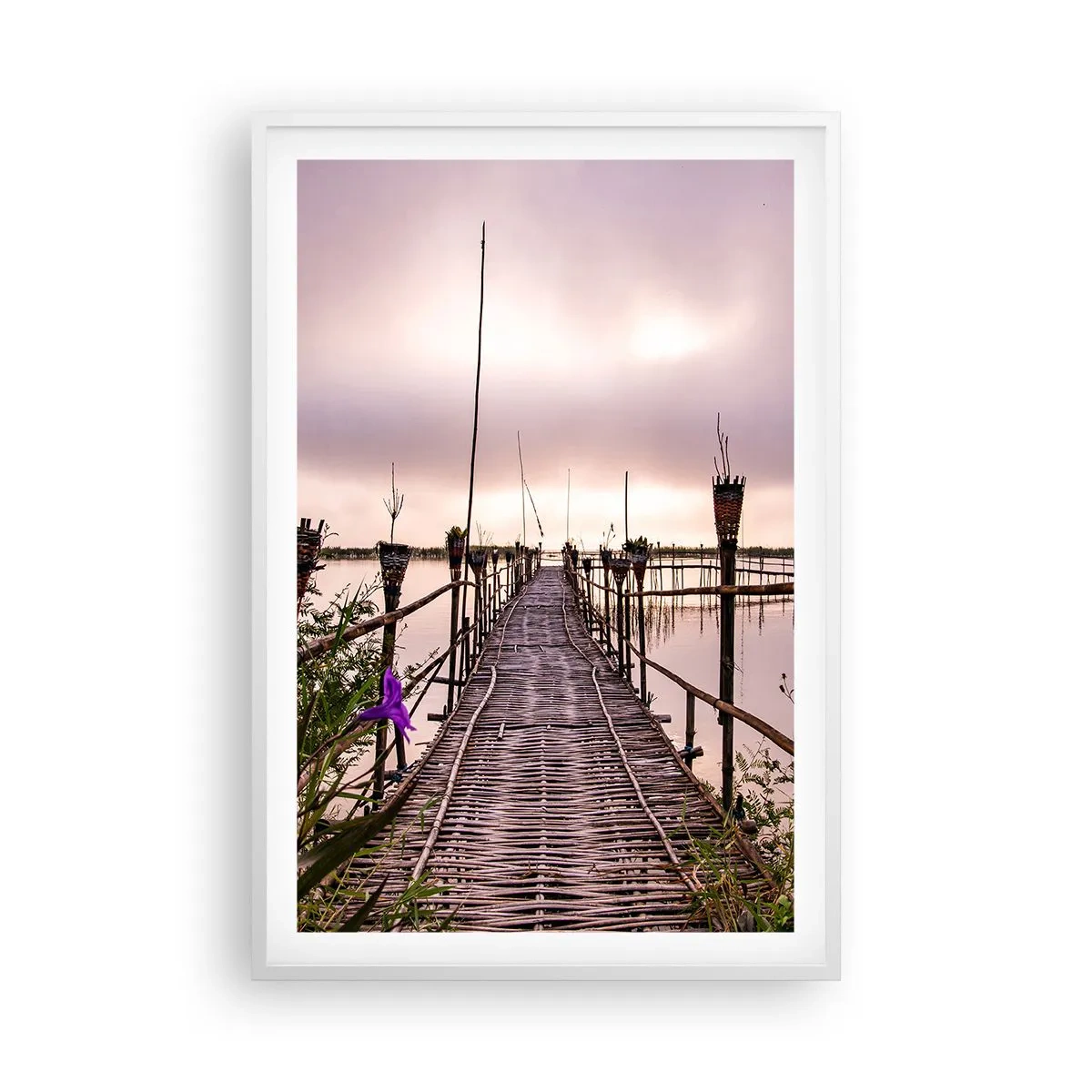 Poster in einem weißen Rahmen - Frieden und Ruhe Asiens - 61x91 cm