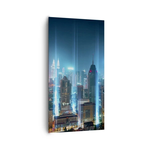 Bild auf Leinwand - Leinwandbild - Auf Berliner Art gegen den Himmel - 65x120 cm