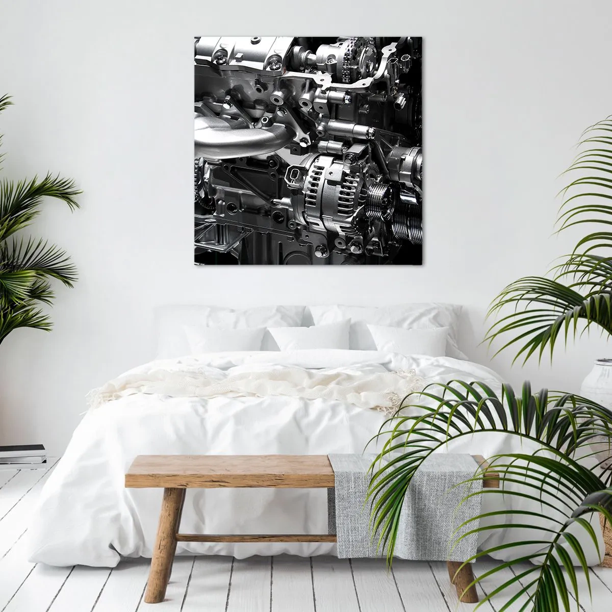 Bild auf Leinwand - Leinwandbild - Stahl, schön, stark - 50x50 cm