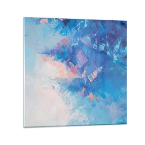 Glasbild - Bild auf glas - Winter-Abstraktion - 60x60 cm