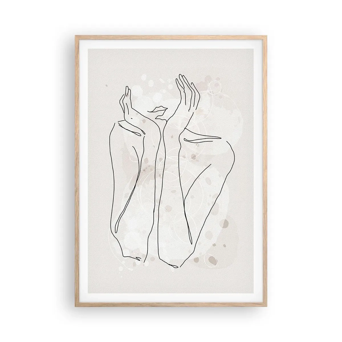 Poster in einem Rahmen aus heller Eiche - Ein träumerischer Moment - 70x100 cm