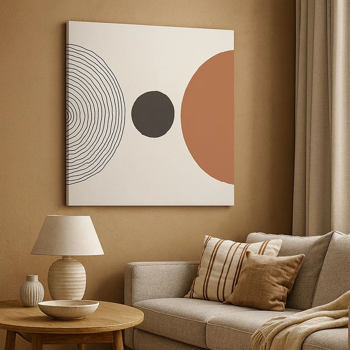 Bild auf Leinwand - Leinwandbild - Das Zentrum der Aufmerksamkeit - 30x30 cm