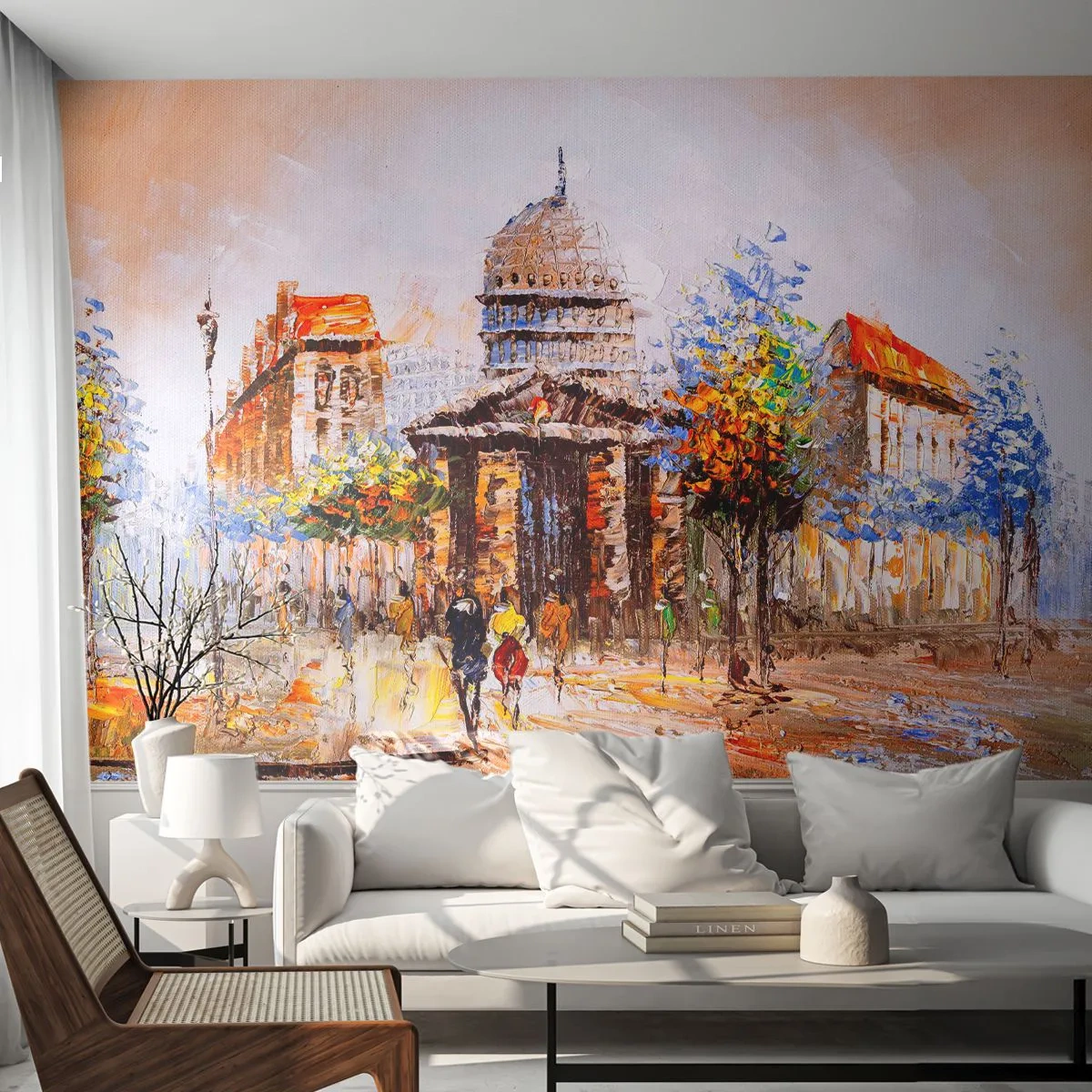 Fototapete Standard Eco - Pariser Spaziergang - Die Architektur, Stadt, Frankreich - 200x140 cm