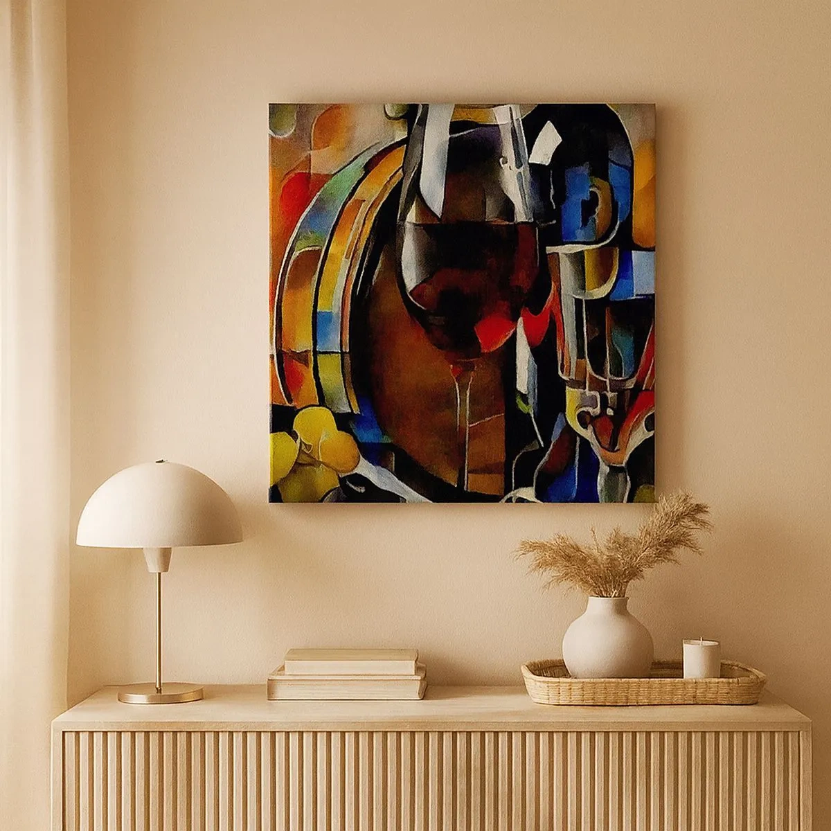 Bild auf Leinwand - Leinwandbild - Und die Welt nimmt Farben an - 30x30 cm