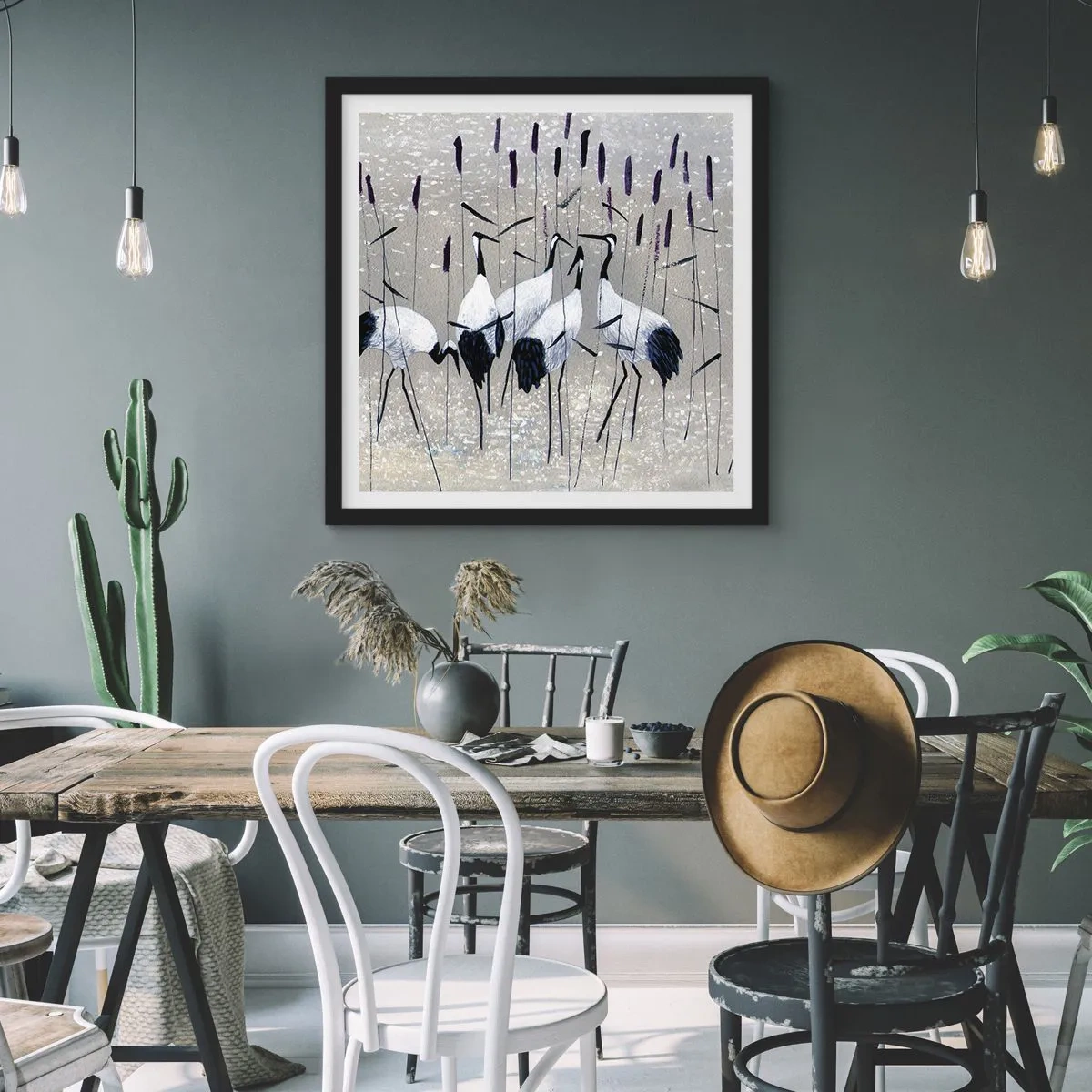 Poster in einem schwarzem Rahmen - Unter ihren eigenen - 40x40 cm