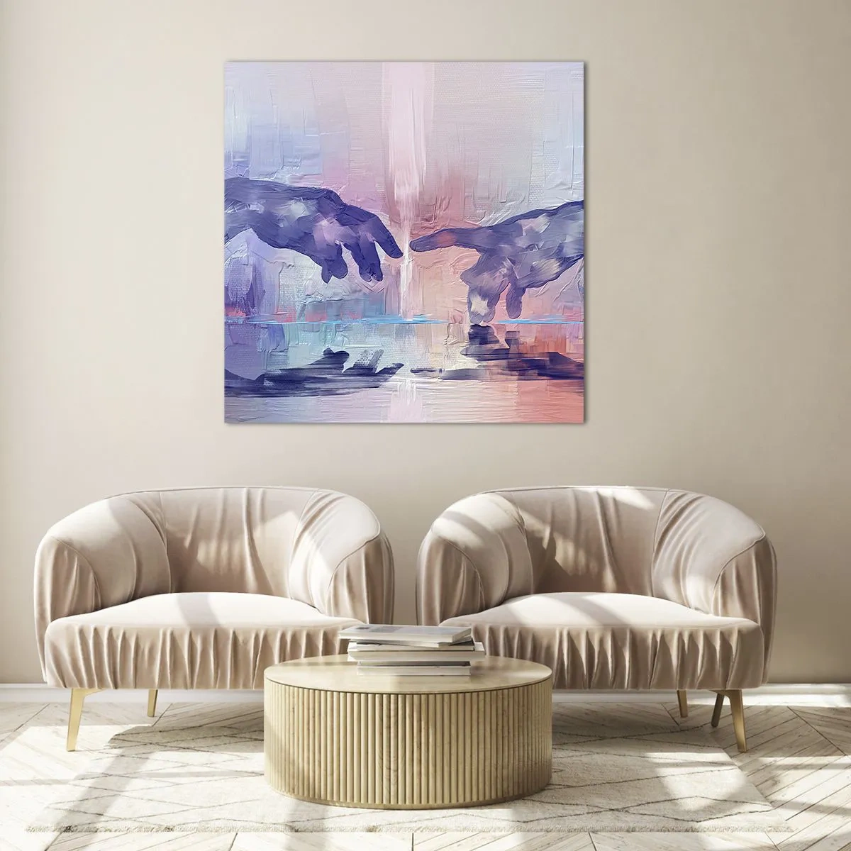 Glasbild - Bild auf glas - Göttlicher Funke des Lebens - 60x60 cm