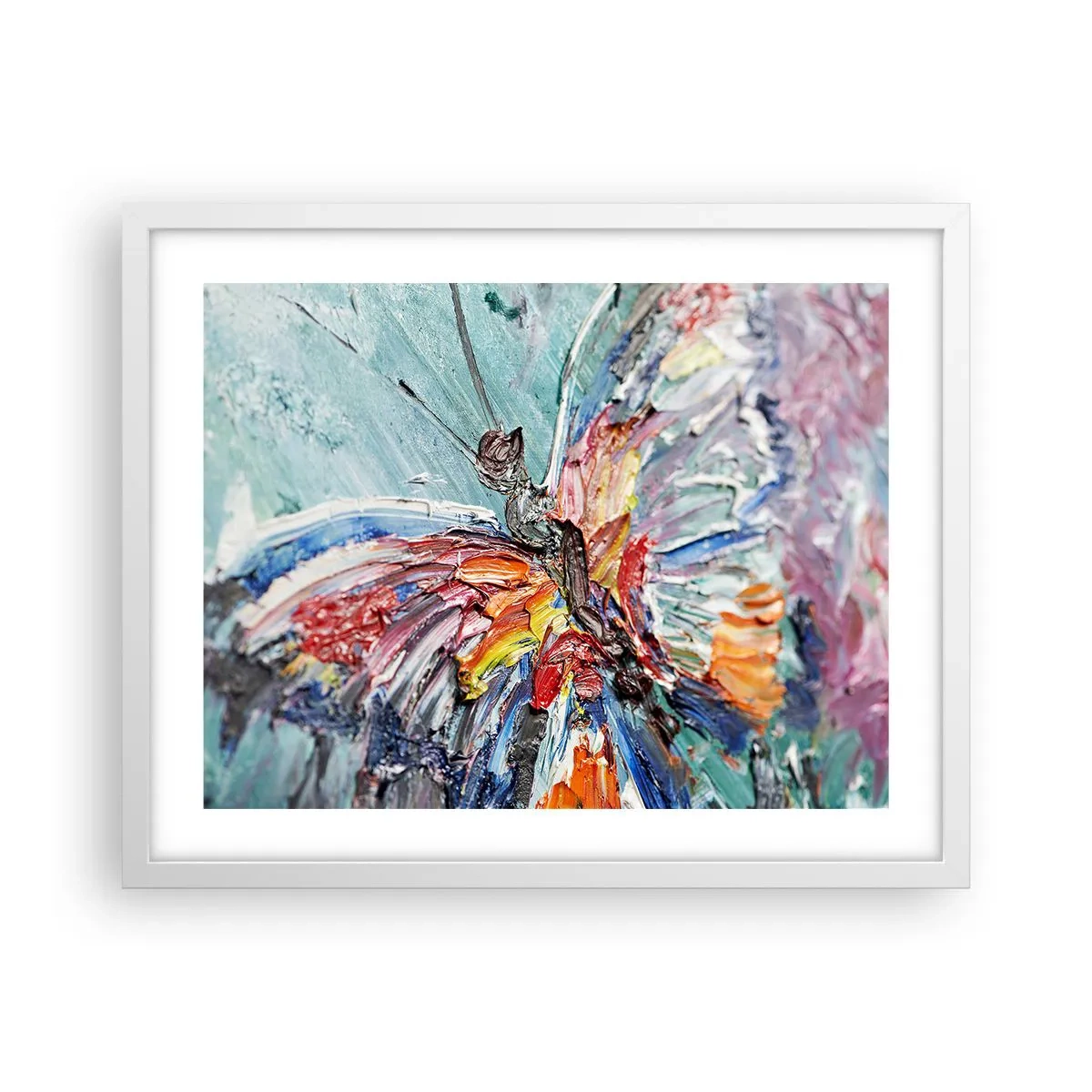 Poster in einem weißen Rahmen - Von der Natur gemalt - 50x40 cm