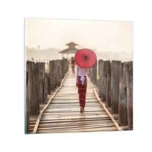 Glasbild - Bild auf glas - Auf der alten Brücke - 50x50 cm