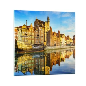 Glasbild - Bild auf glas - Ein Spiegelbild der Vergangenheit - 40x40 cm