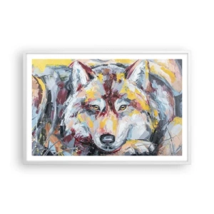 Poster in einem weißen Rahmen - Seelenfrieden unter den Lieben - 91x61 cm