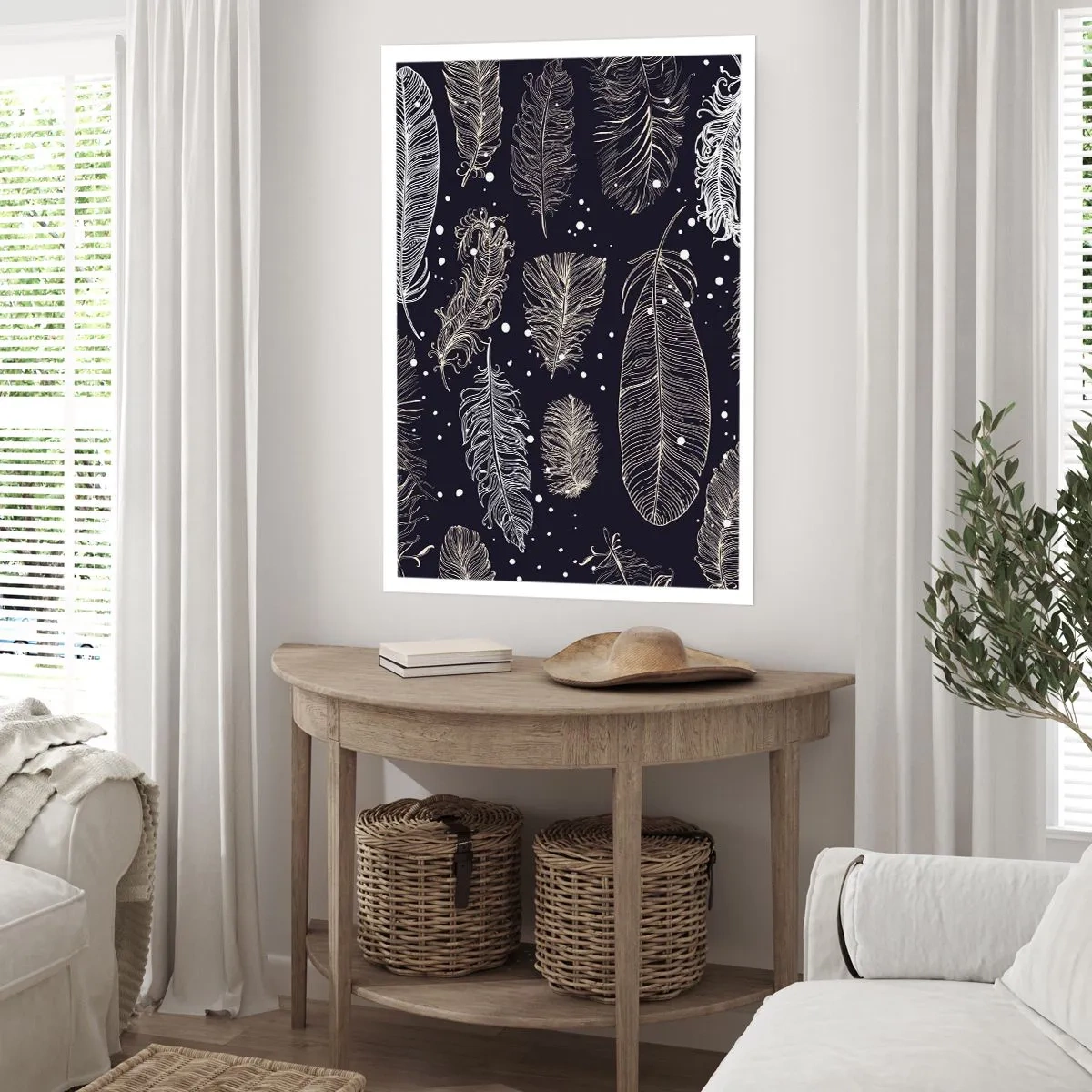 Poster - Gefiederte Spitze - 40x50 cm
