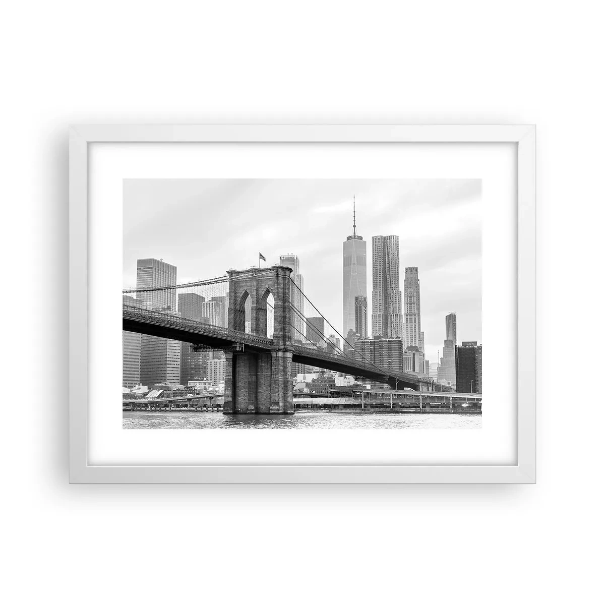 Poster in einem weißen Rahmen - New Yorker Atmosphäre - 40x30 cm