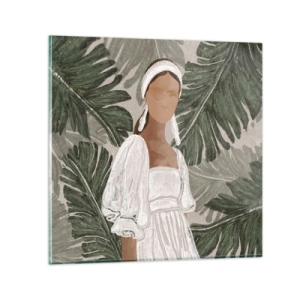 Glasbild - Bild auf glas - Exotisches Porträt - 30x30 cm