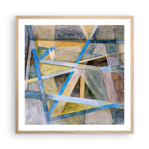 Poster in einem Rahmen aus heller Eiche - Gerade oder diagonal? - 60x60 cm