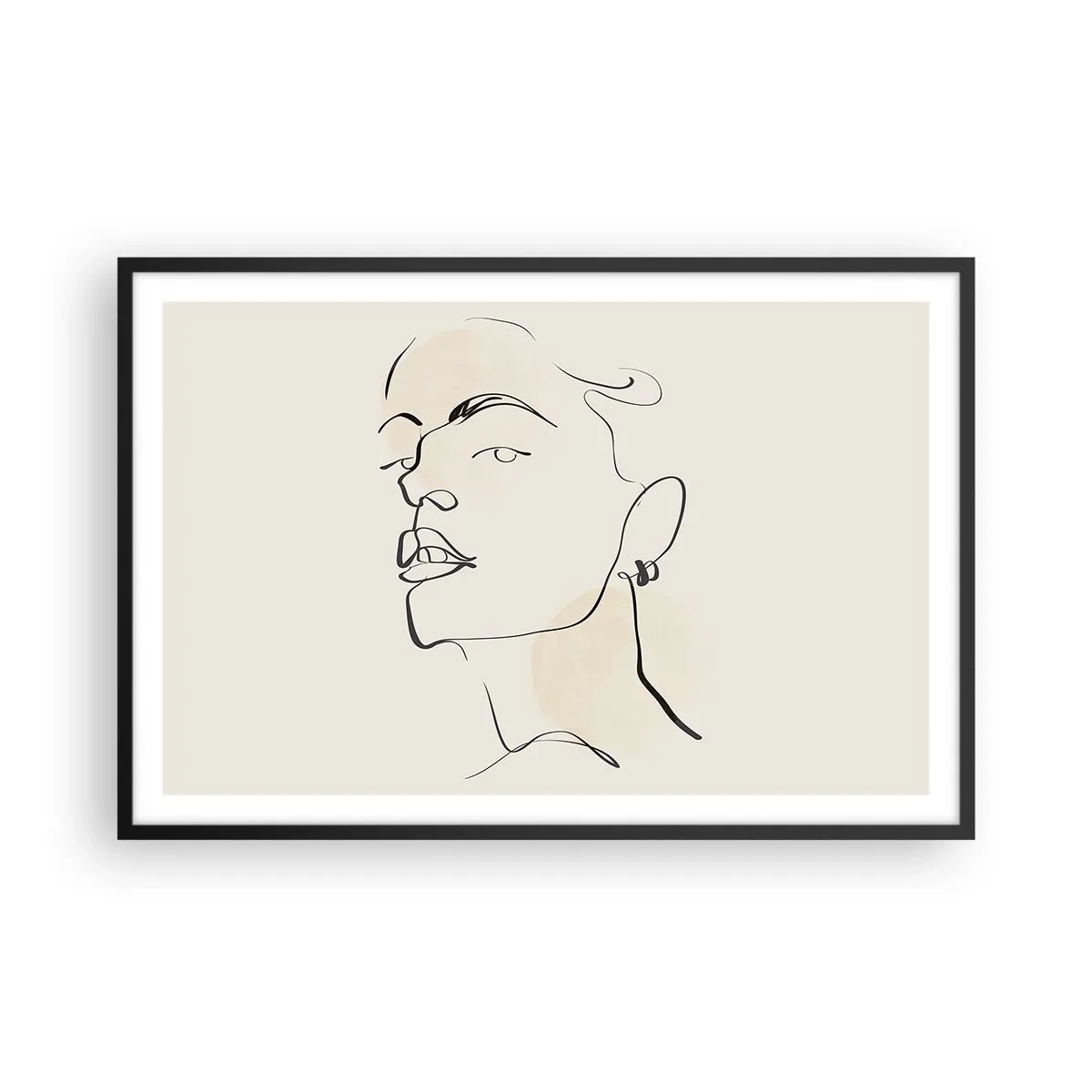 Poster in einem schwarzem Rahmen - Ein stolzer Blick - 91x61 cm