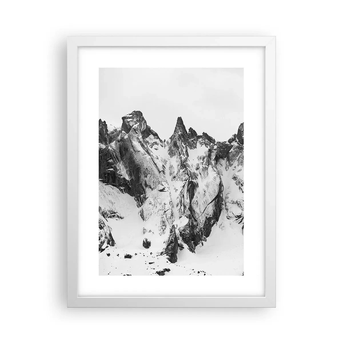 Poster in einem weißen Rahmen - Gefährlicher Granitgrat - 30x40 cm