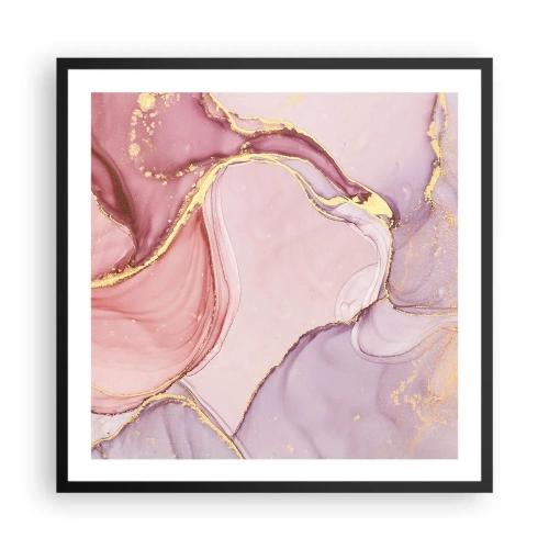 Poster in einem schwarzem Rahmen - Eine Liebkosung der Farben - 60x60 cm