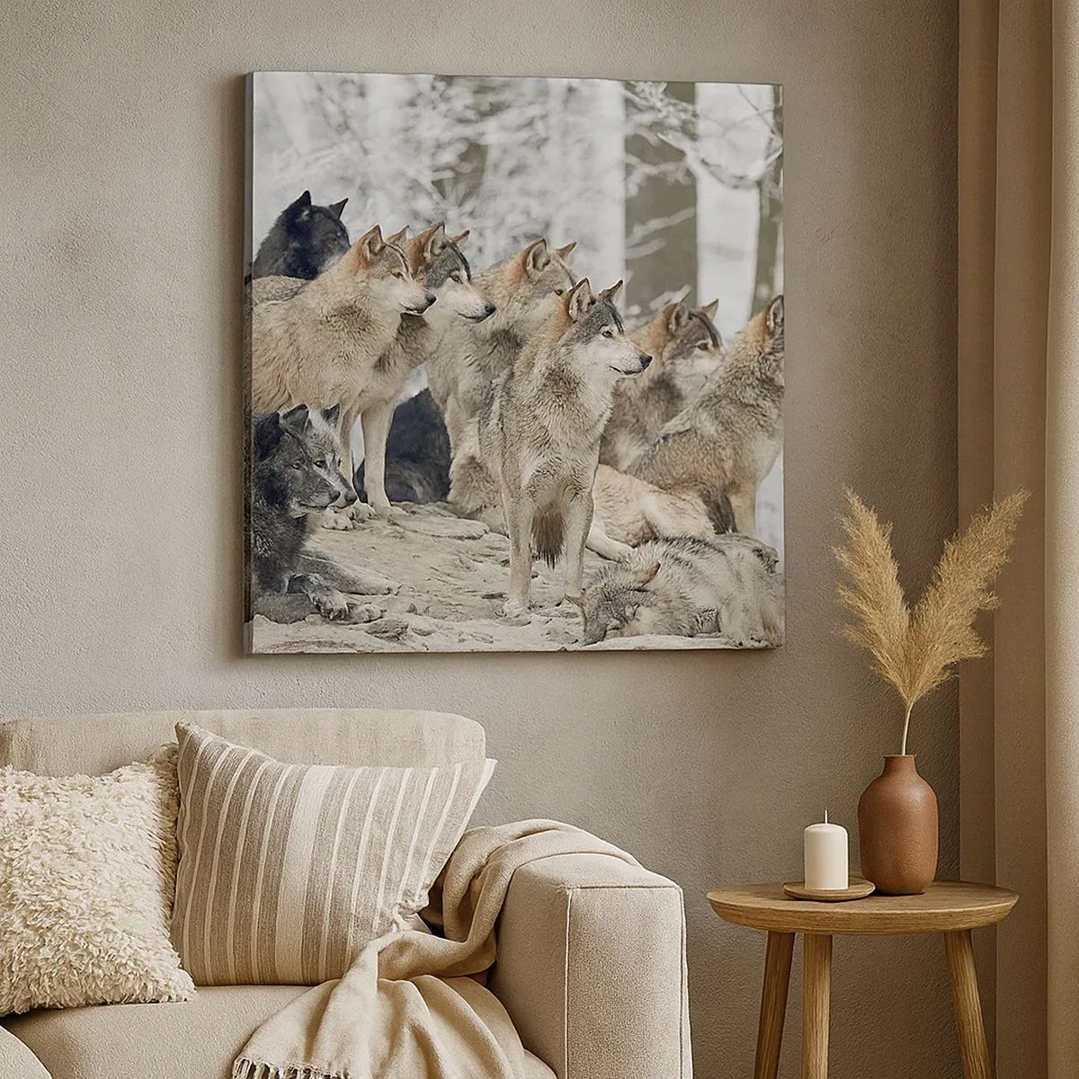 Bild auf Leinwand - Leinwandbild - Familie und Freunde - 30x30 cm