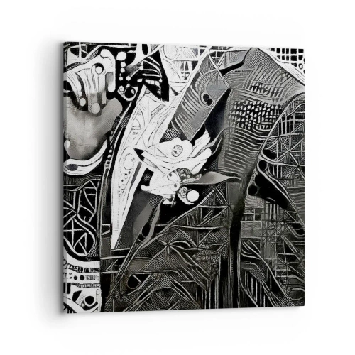 Bild auf Leinwand - Leinwandbild - Nur ein scheinbar grauer Mann - 70x70 cm