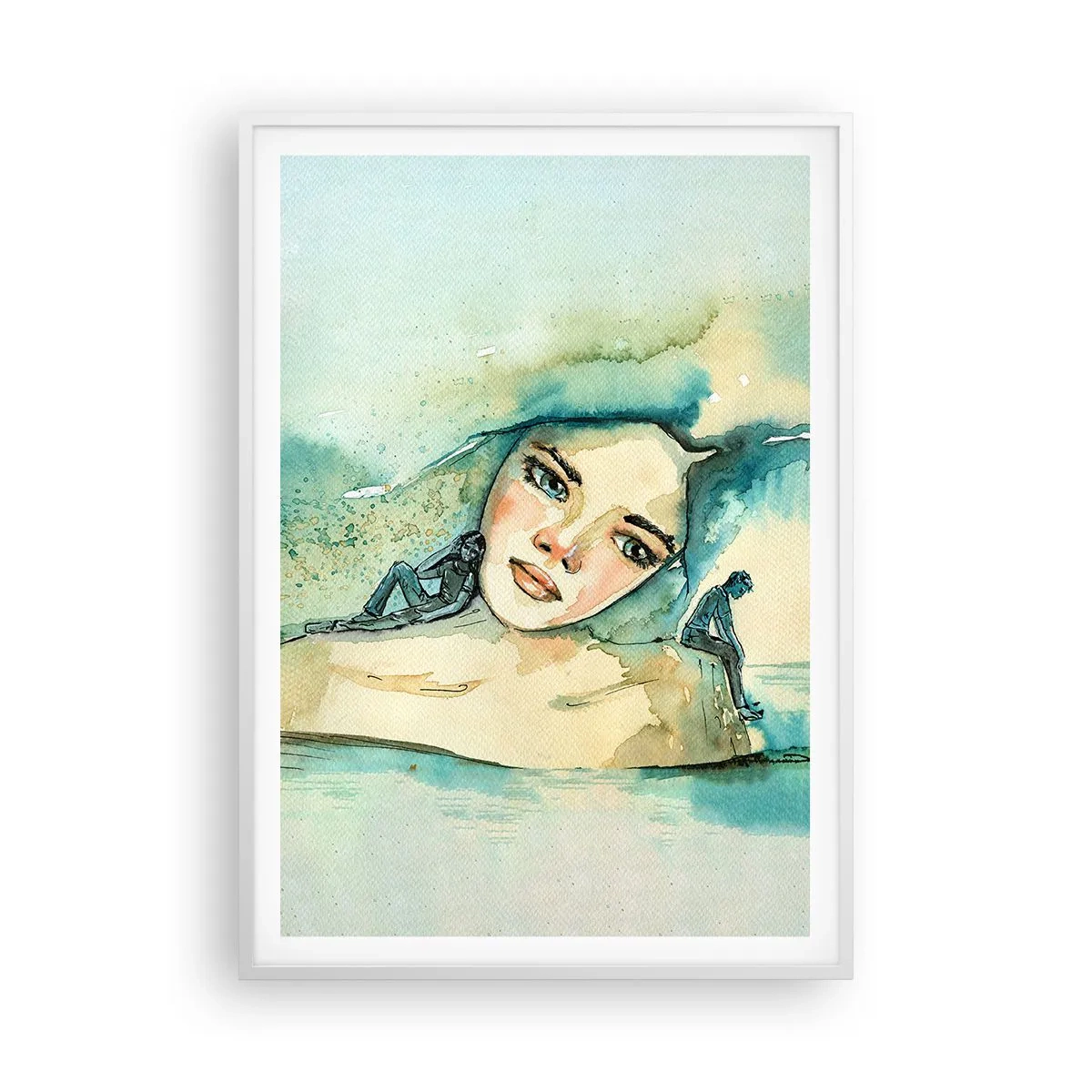 Poster in einem weißen Rahmen - Bin ich blau? - 70x100 cm
