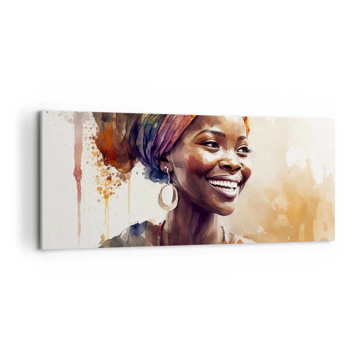 Bild auf Leinwand - Leinwandbild - Afrikanische Königin - 100x40 cm