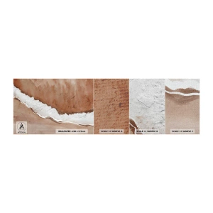 Fototapeten Muster Premium Canvas - In Farben der Erde - Rand, Sand, Strand - 100x30 cm