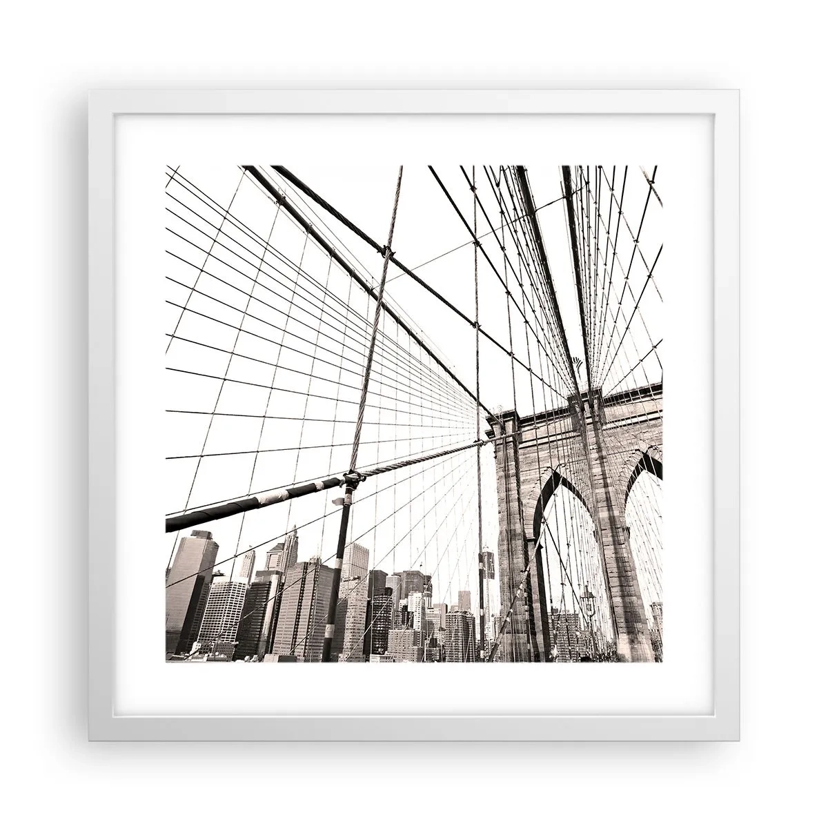 Poster in einem weißen Rahmen - New Yorker Kathedrale - 40x40 cm