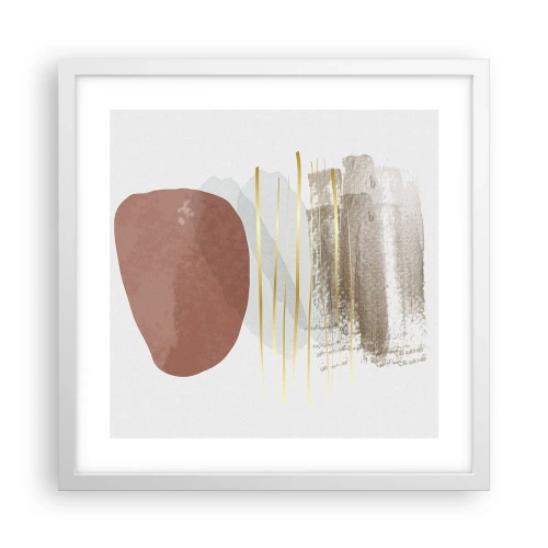 Poster in einem weißen Rahmen - Abstrakte Kolonnade - 40x40 cm