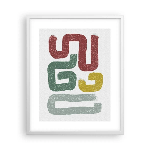 Poster in einem weißen Rahmen - In einer unbekannten Sprache - 40x50 cm