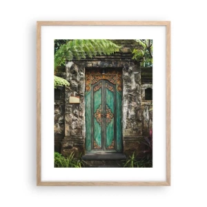 Poster in einem Rahmen aus heller Eiche - Eine Tür zu einer exotischen Welt - 40x50 cm