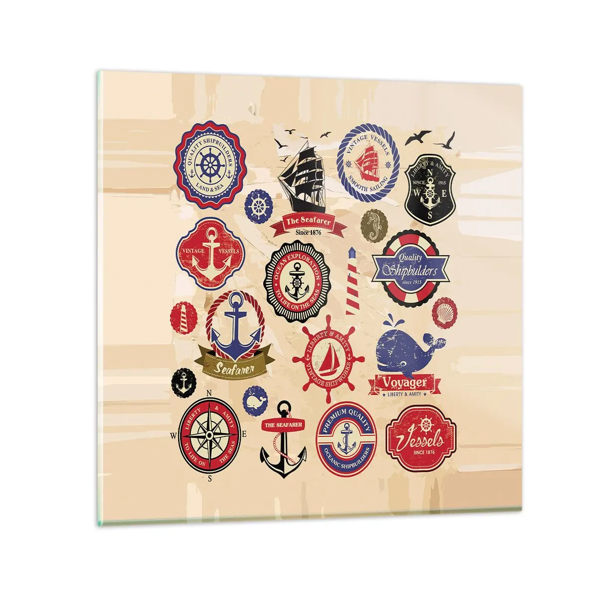 Glasbild - Bild auf glas - Segelbruderschaft - 30x30 cm