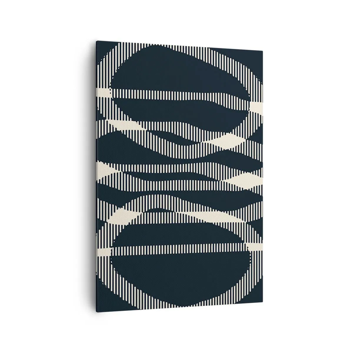 Bild auf Leinwand - Leinwandbild - Geometrische Linien in hellen Farbtönen auf dunklem Hintergrund - 70x100cm - Ein Versuch, die Dunkelheit zu durchbrechen - Moderne Wanddekoration für Wohnzimmer und Schlafzimmer ARTTOR