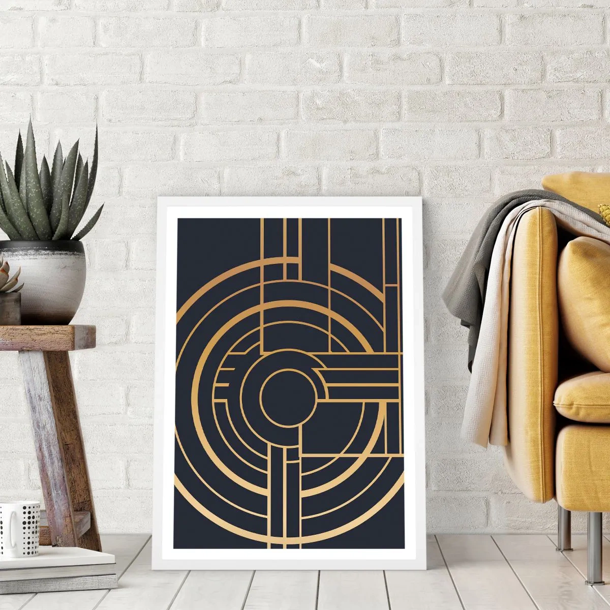 Poster in einem weißen Rahmen - Wendungen der Dinge - 40x50 cm