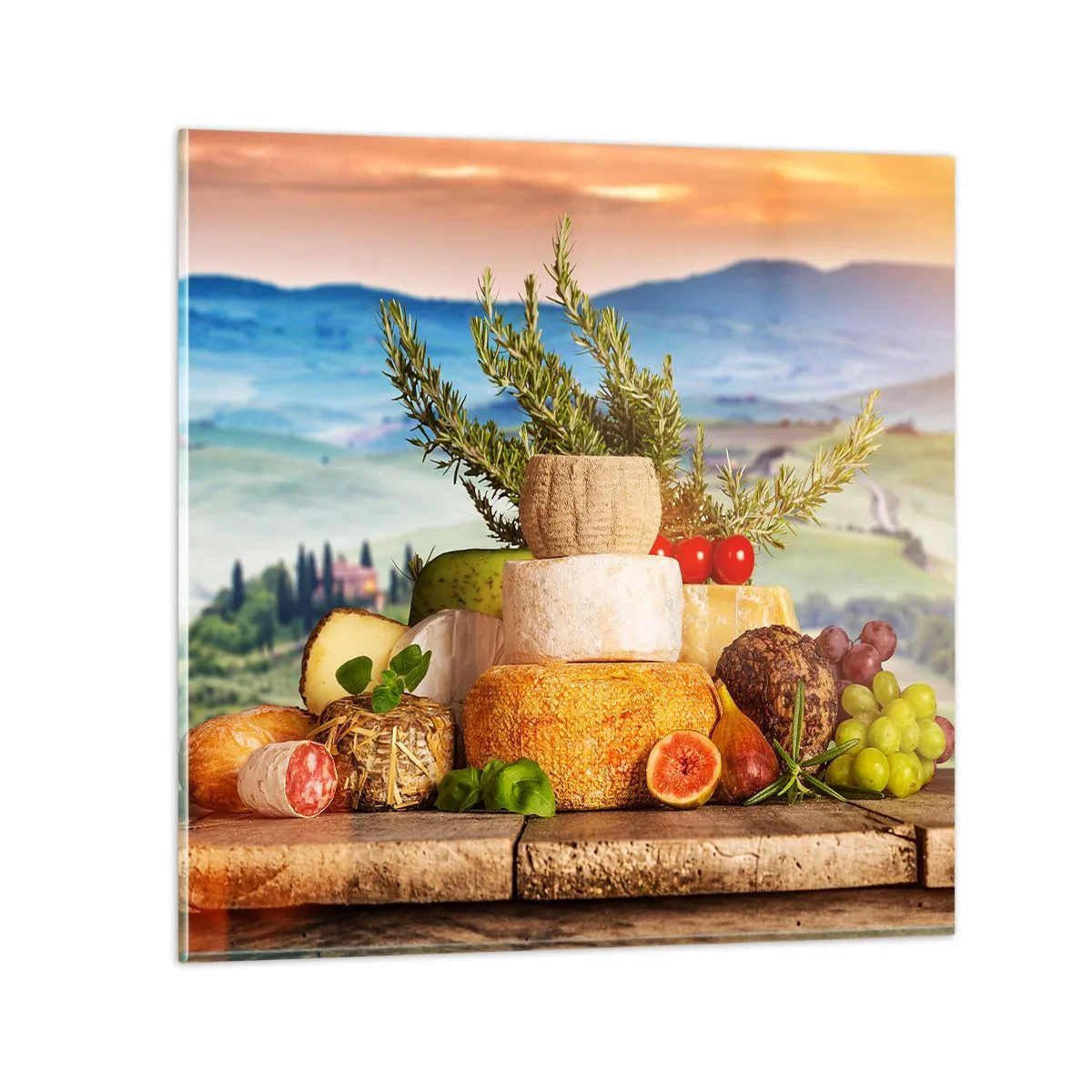 Glasbild - Bild auf glas - Die italienische Lebensfreude - 70x70 cm