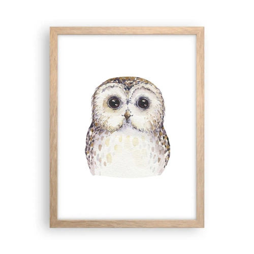 Poster in einem Rahmen aus heller Eiche - Schau mir in die Augen - 30x40 cm