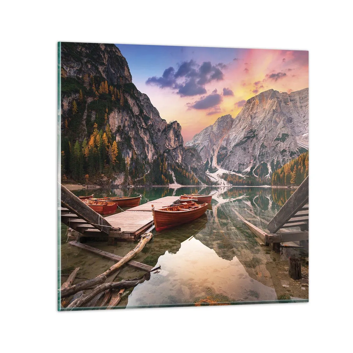 Glasbild - Bild auf glas - Versprechen des Tages - 30x30 cm