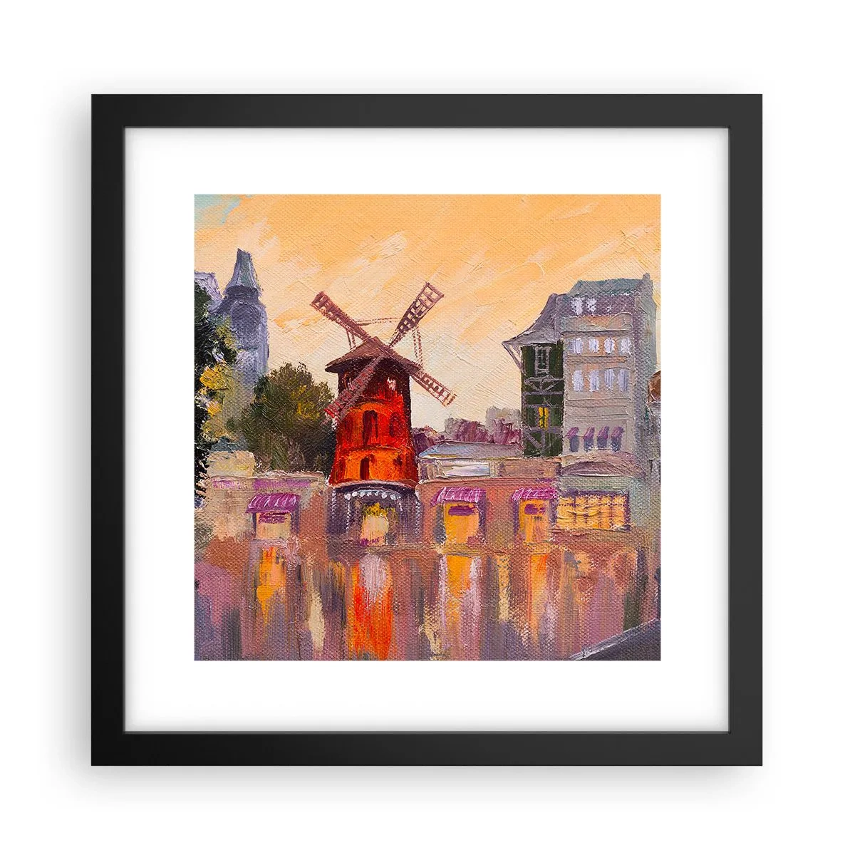 Poster in einem schwarzem Rahmen - Pariser Ikonen – Moulin Rouge - 30x30 cm