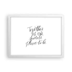 Poster in einem weißen Rahmen - Fühlst du das auch? - 40x30 cm
