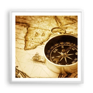 Poster in einem weißen Rahmen - Ost oder West? - 60x60 cm