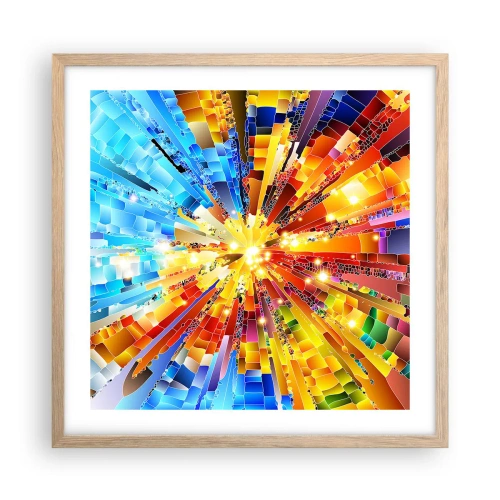 Poster in einem Rahmen aus heller Eiche - In Medienauflösung - 50x50 cm