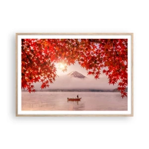Poster in einem Rahmen aus heller Eiche - Im japanischen Klima - 100x70 cm